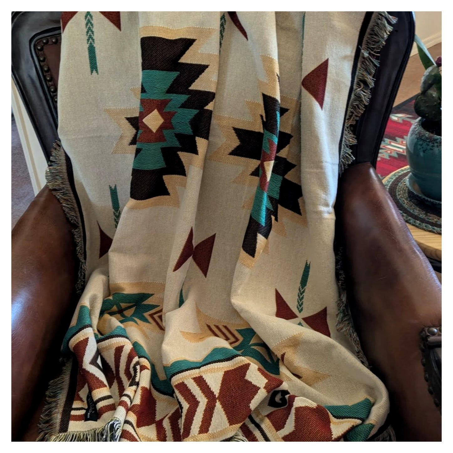 Sahara Tapestry Fringe Throw