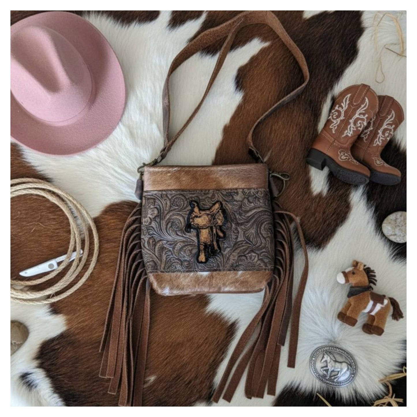 Saddle Up Little Girls Fringe Purse