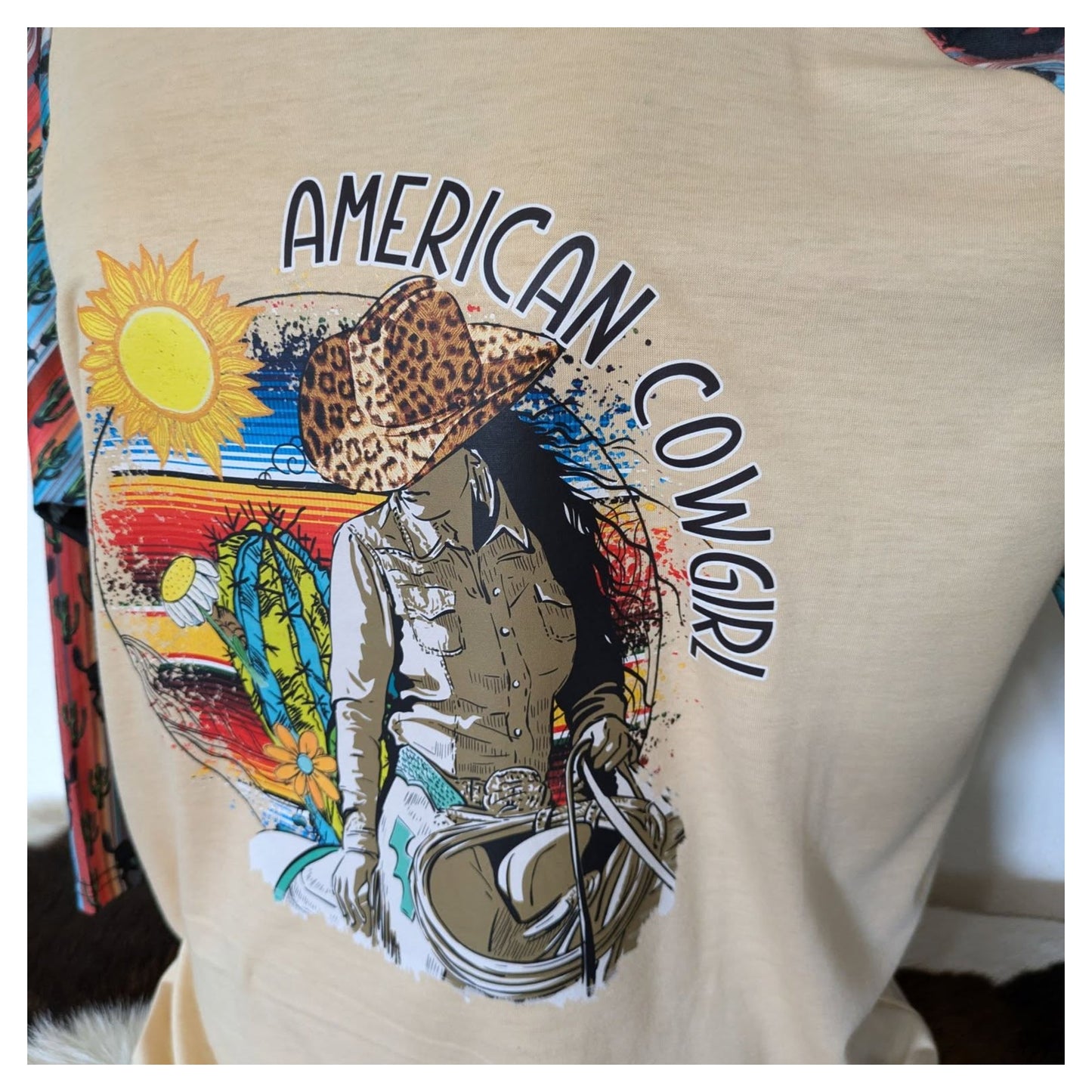 American Cowgirl 3/4 Sleeve Raglan