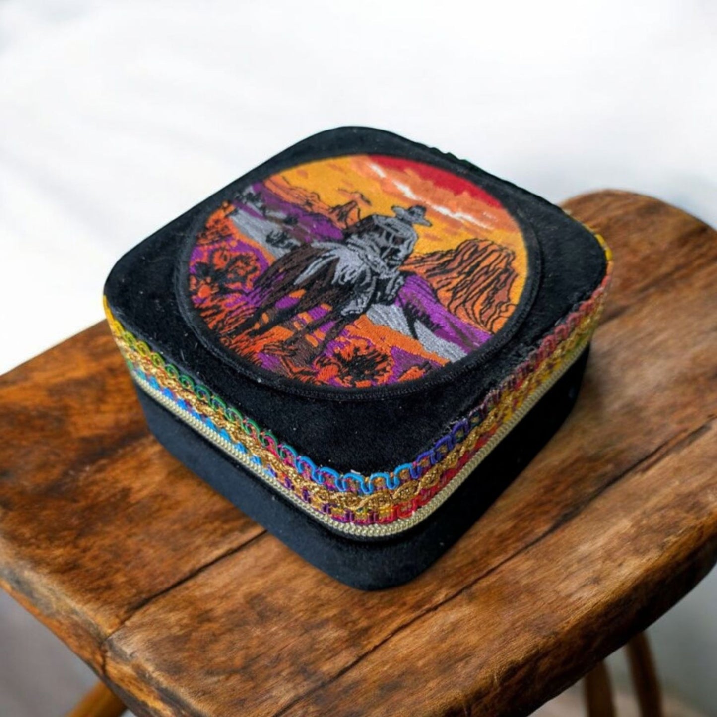 Riding Into The Sunset Travel Jewelry Box