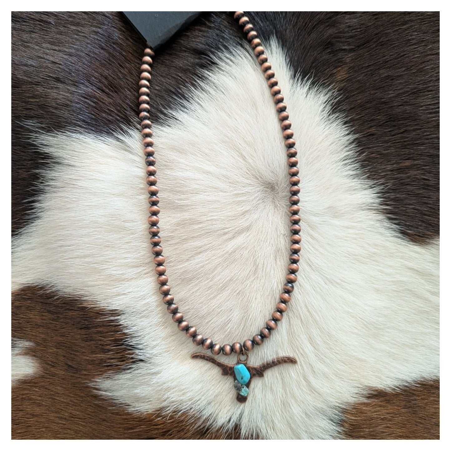 Navajo Pearl Longhorn Necklace