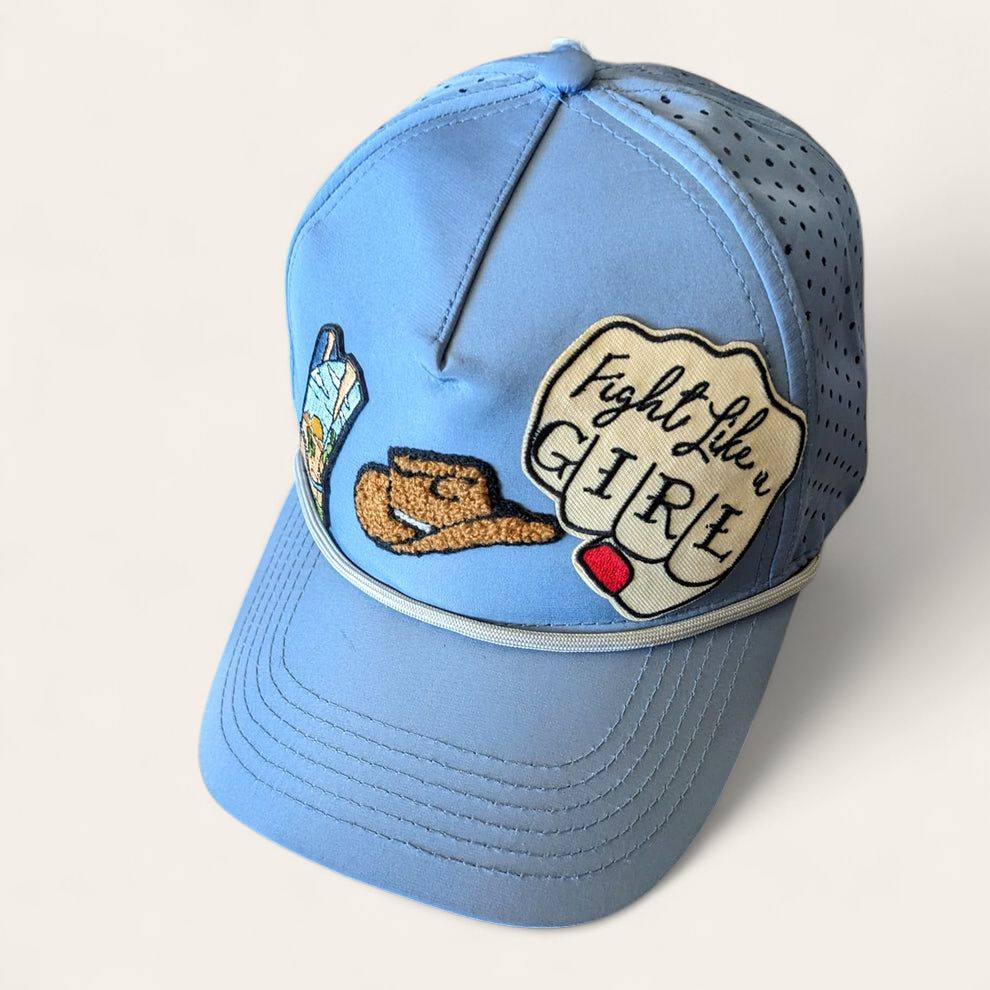 Fight Like A Girl Crisscross Ponytail Hat