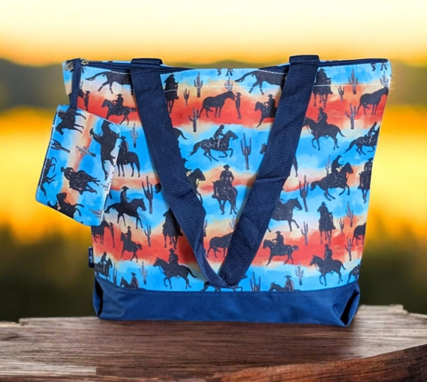 Riding Into The Sunset Tote Bag