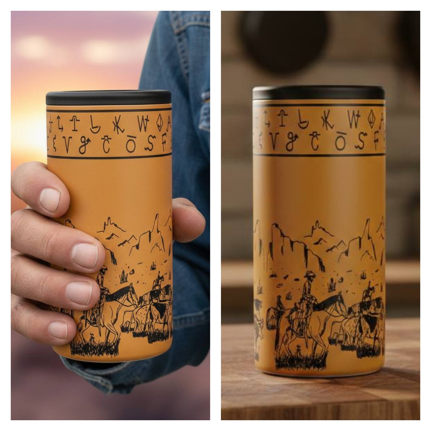 Cattle Drive Tall Can Cooler