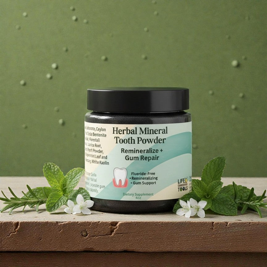Herbal Mineral Tooth Powder – Remineralizing Gum Repair | Fluoride-Free