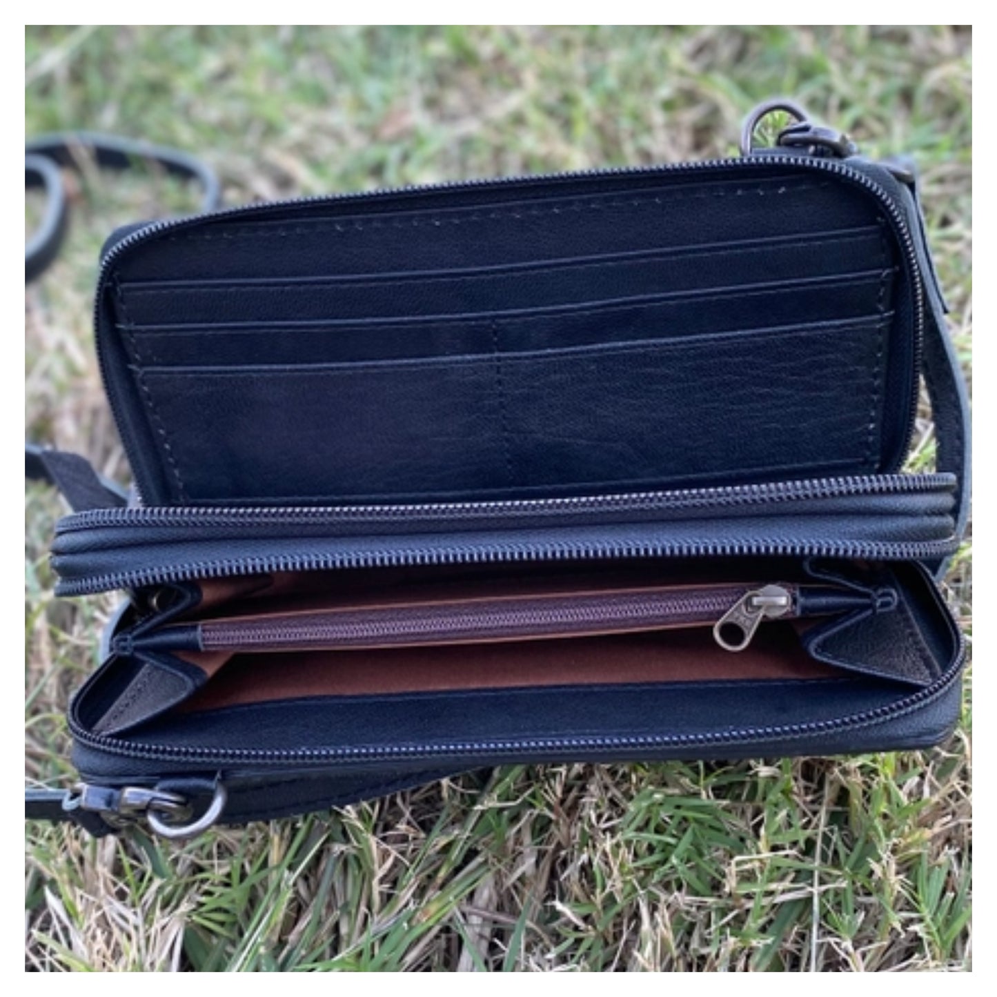 Boot Stitch Crossbody Wallet