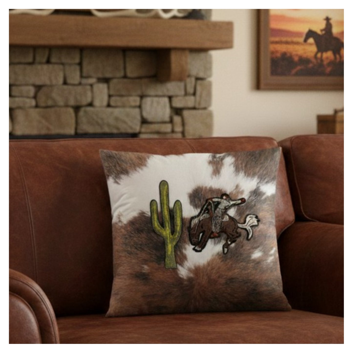 Buckin' Bronc/Cactus Pillow