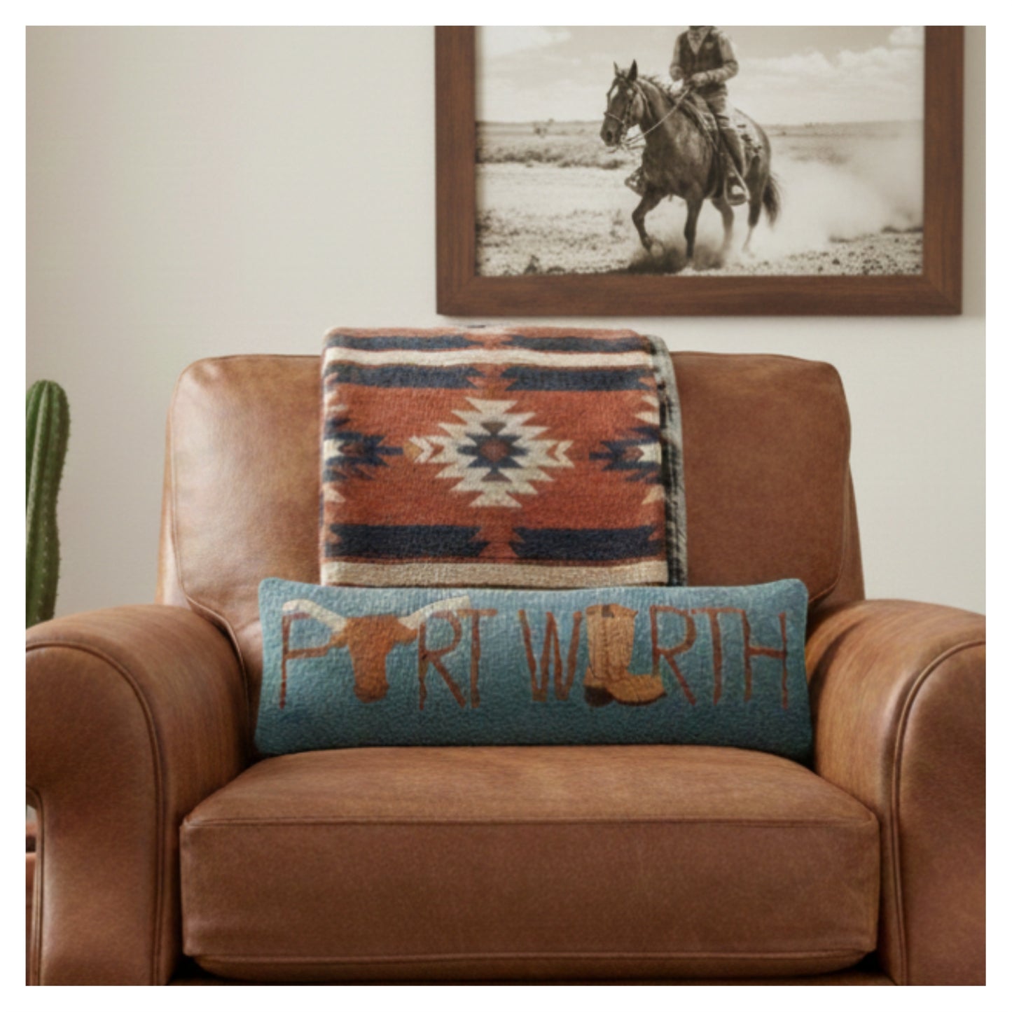 Fort Worth Hook Latch Pillow