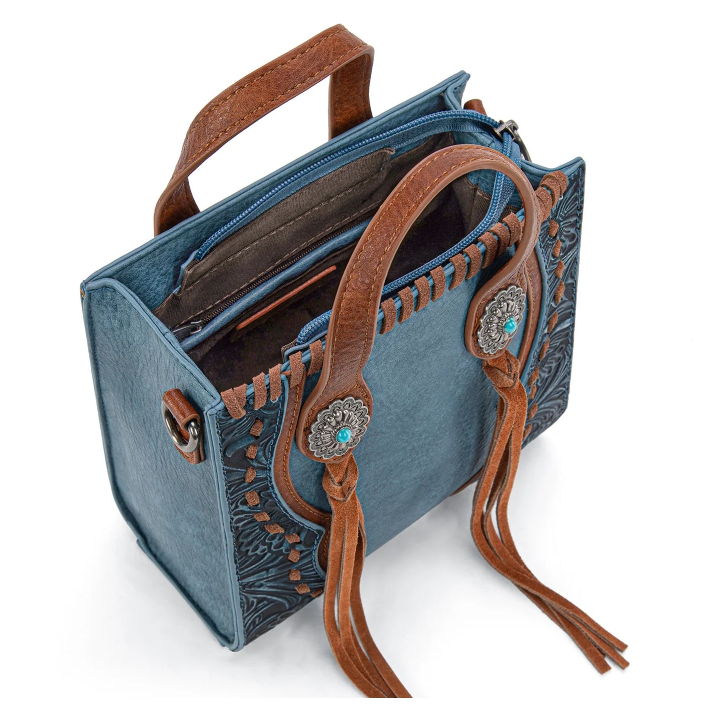 Trinity Ranch Concho Mini Tote/Crossbody
