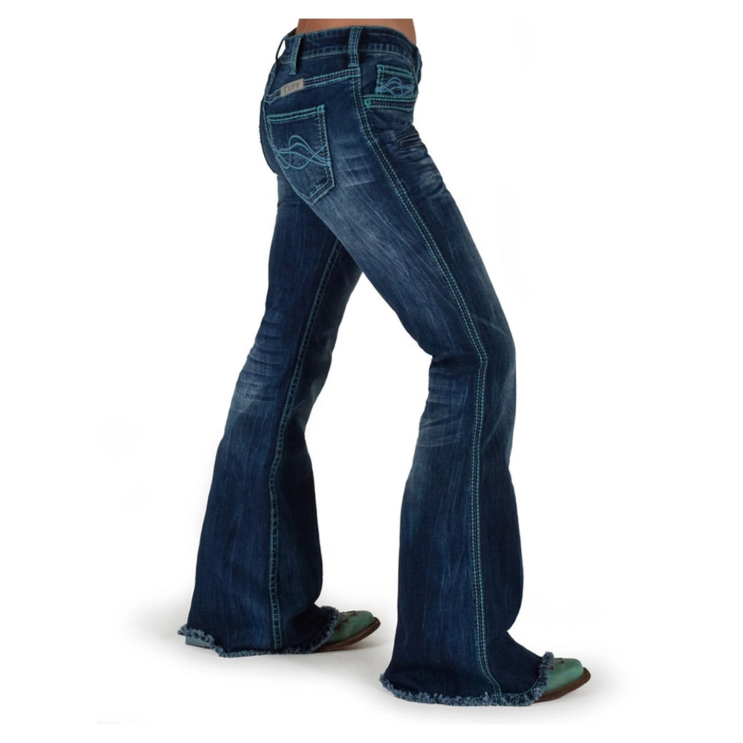 Cowgirl Tuff Co. Turquoise Hurricane Trouser