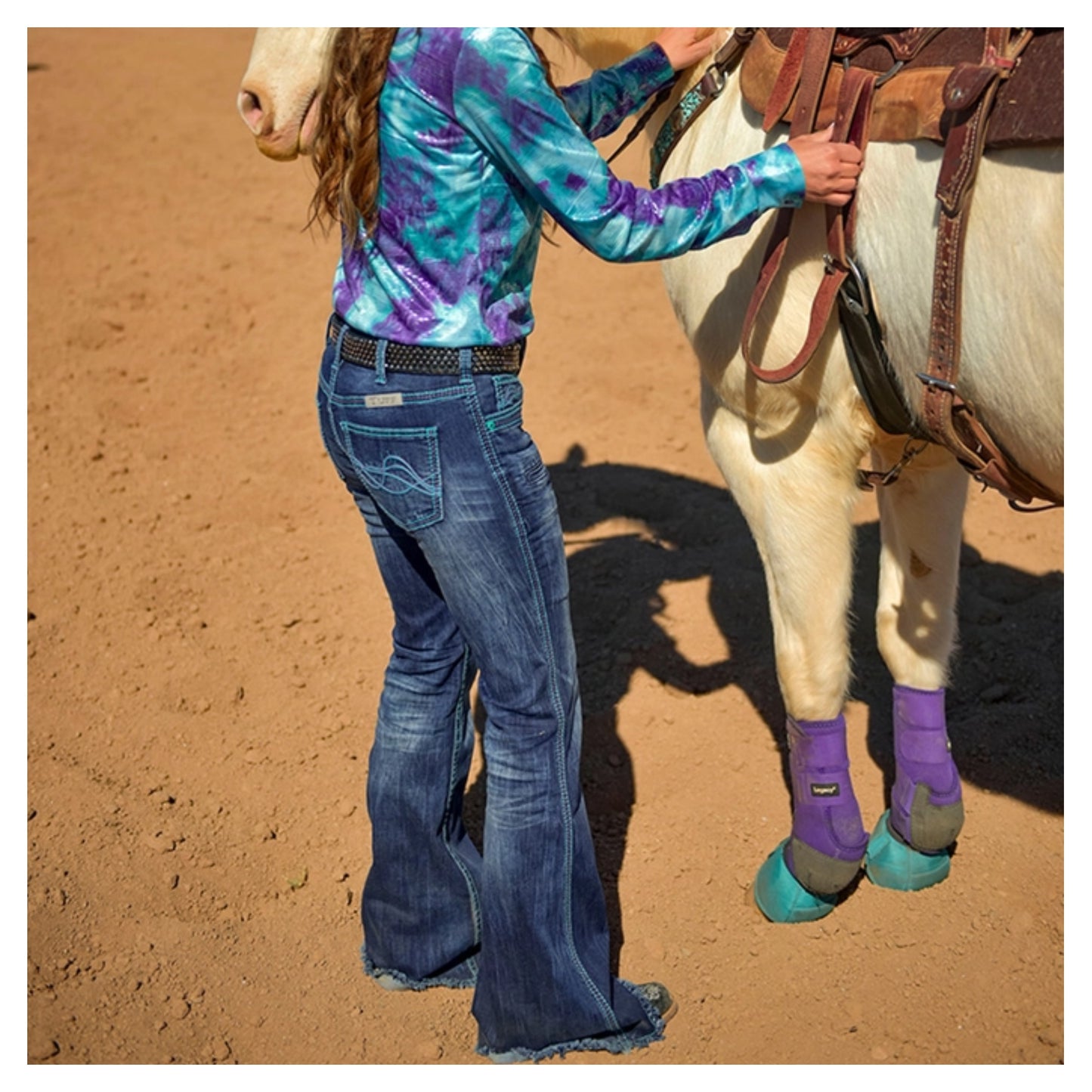 Cowgirl Tuff Co. Turquoise Hurricane Trouser