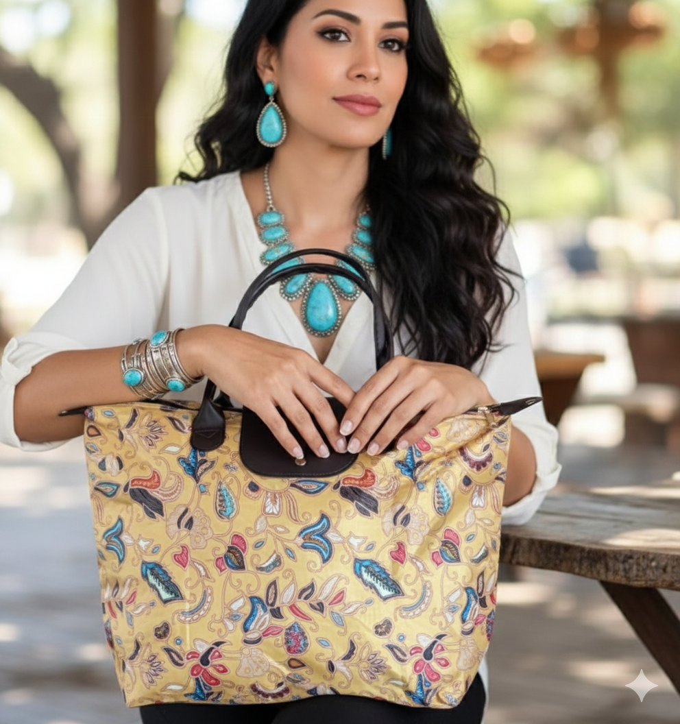 Fallbrook Paisley Foldable Excursion Tote Bag