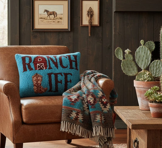 Ranch Life Hook Latch Pillow