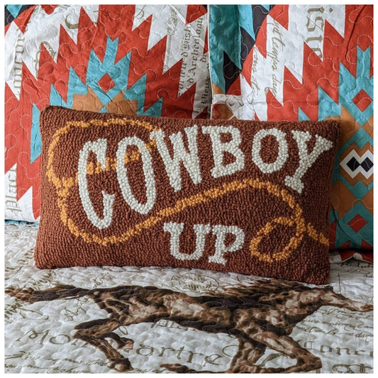 Cowboy Up Hook Latch Pillow