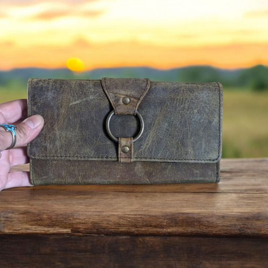 Circle The Wagons Leather Wallet