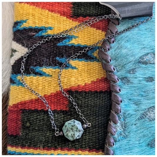 African Turquoise Stone Necklace