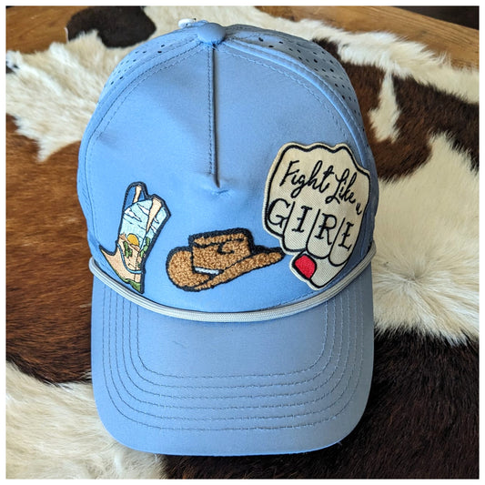 Fight Like A Girl Crisscross Ponytail Hat