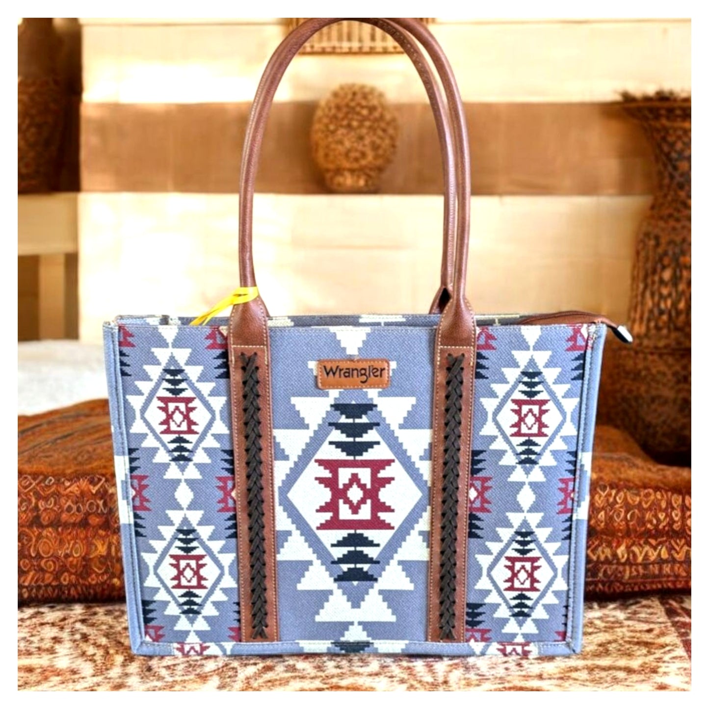 Wrangler Aztec Canvas Tote