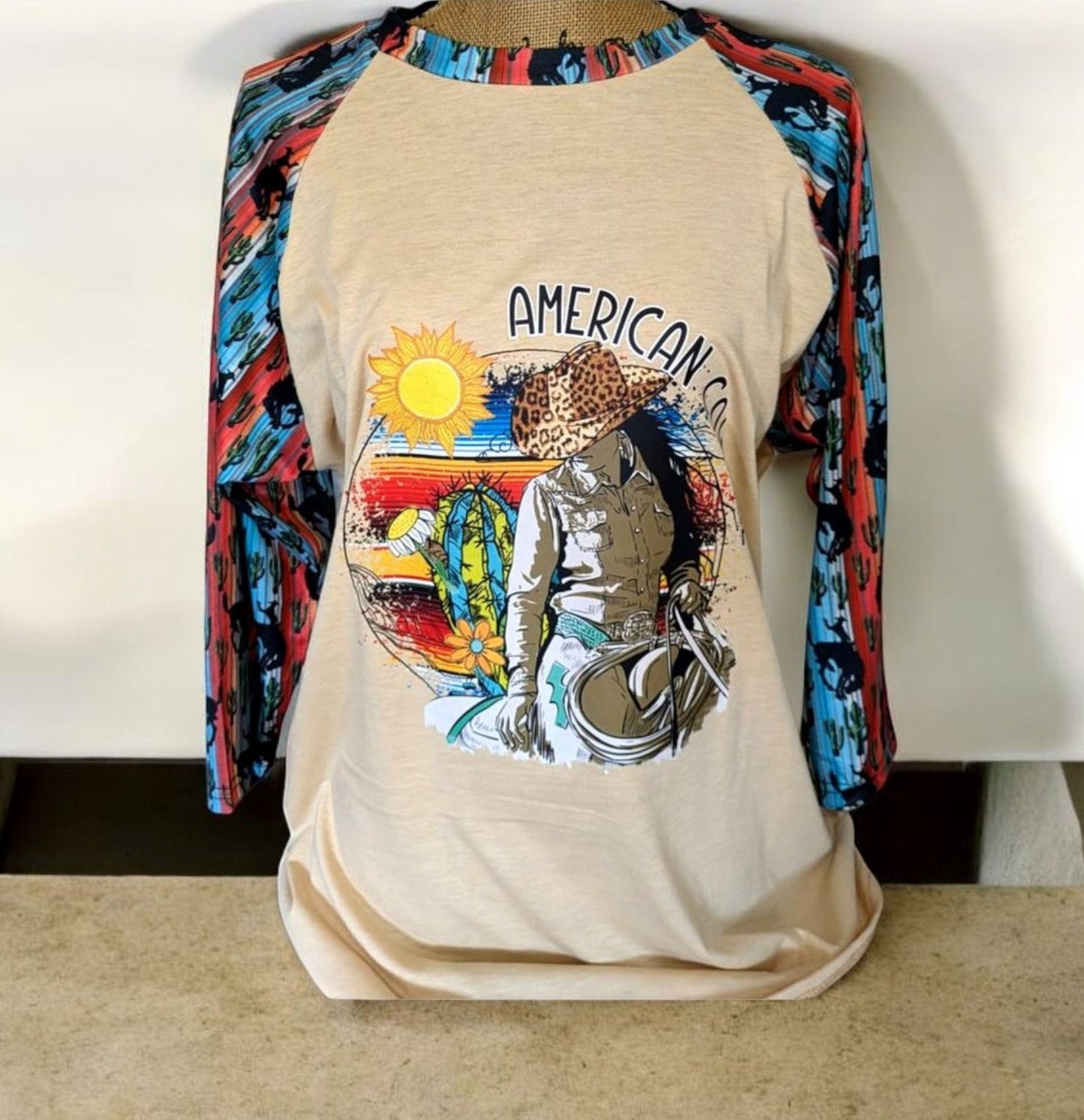 American Cowgirl 3/4 Sleeve Raglan