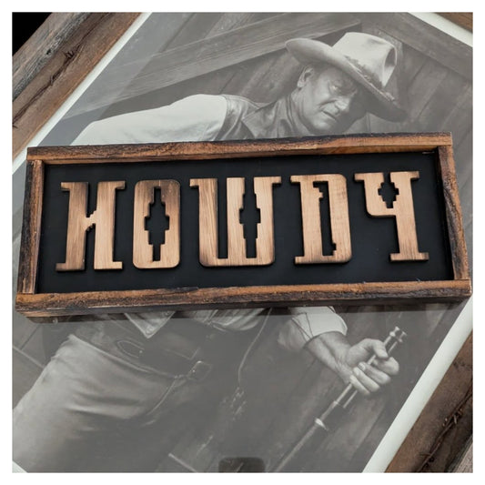 Howdy Wood Sign