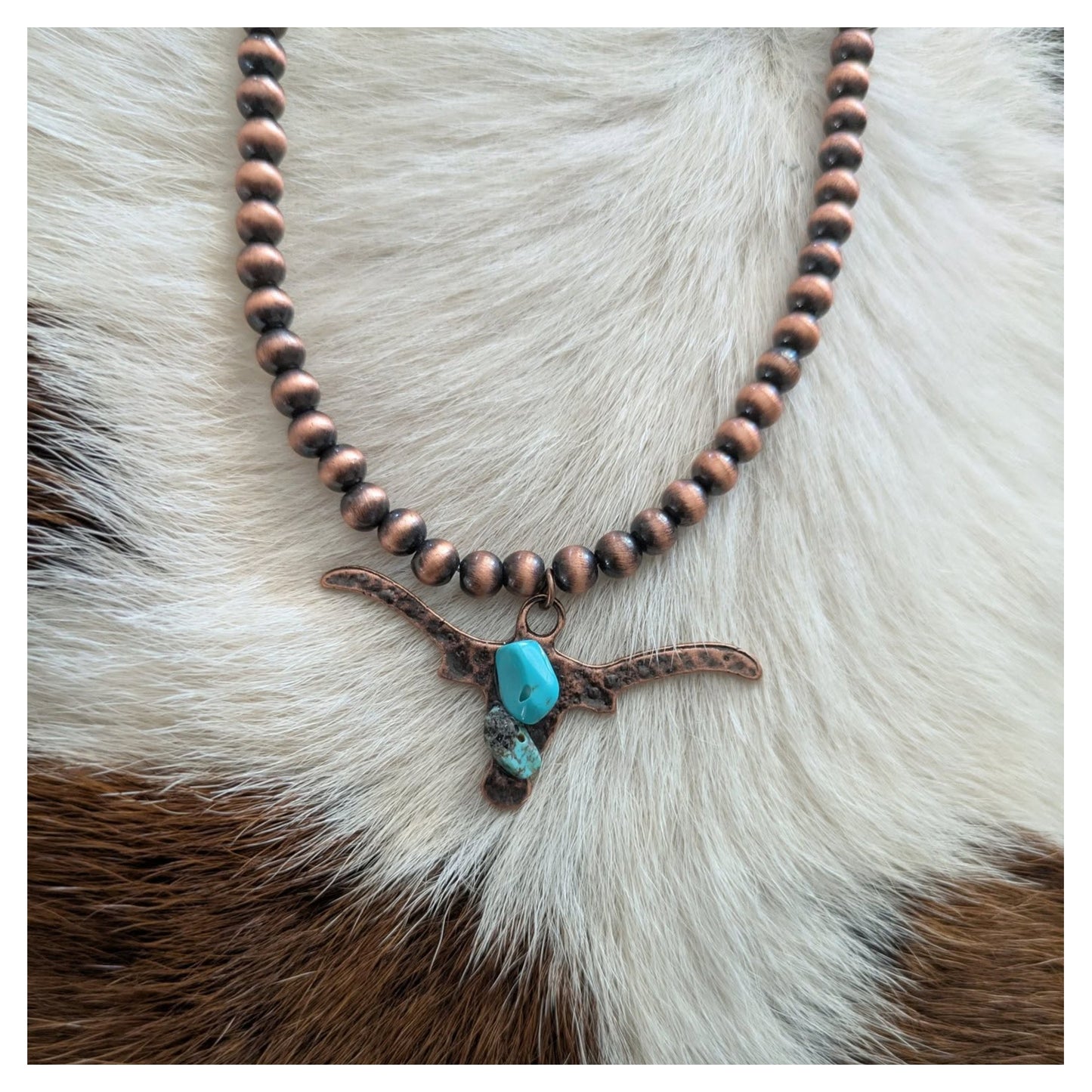 Navajo Pearl Longhorn Necklace