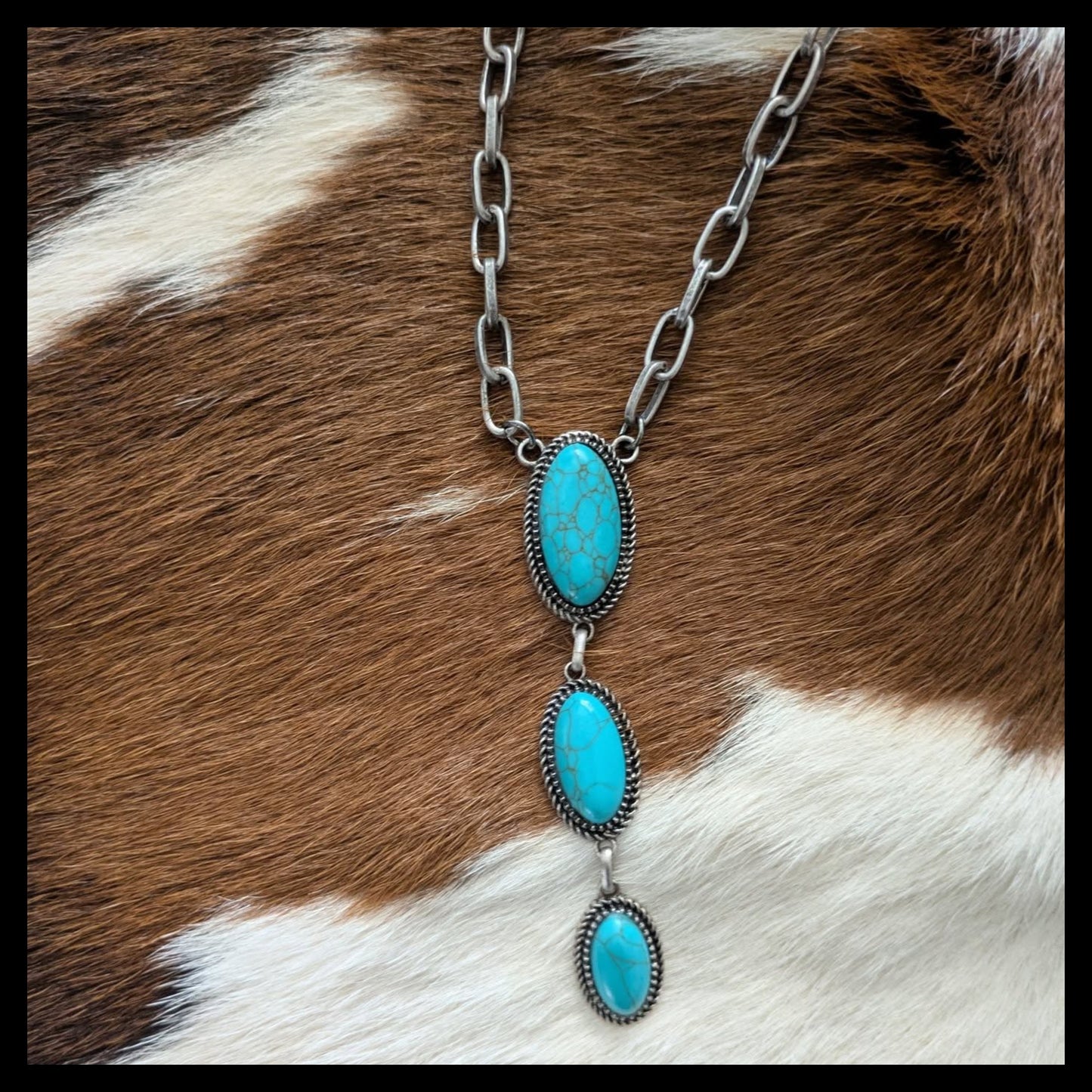 Turquoise Skipping Stones Necklace