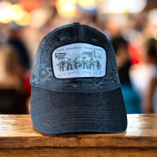 Just Another Heartache In A Pearl Snap Shirt Hat