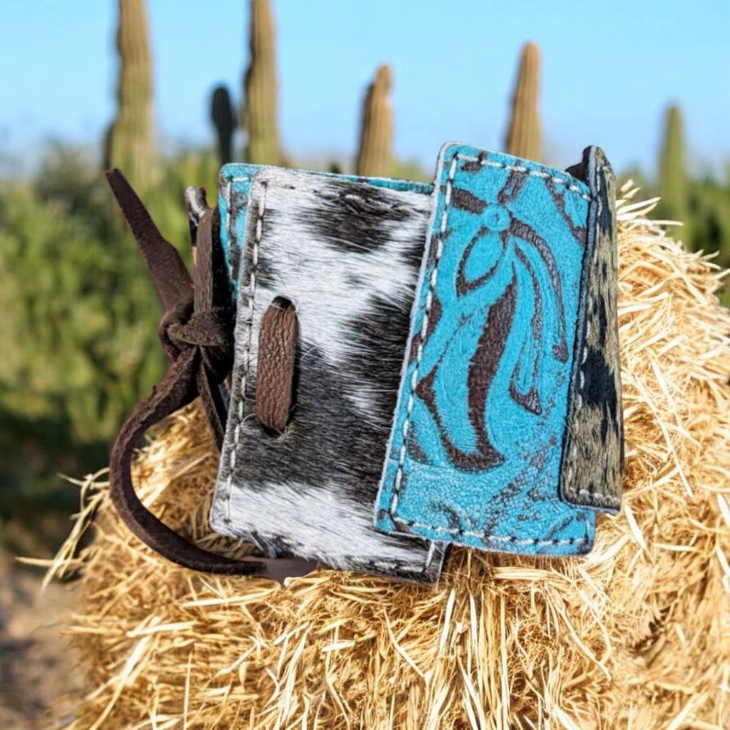 Cowgirl Buckaroo Leather Cuff Bracelet