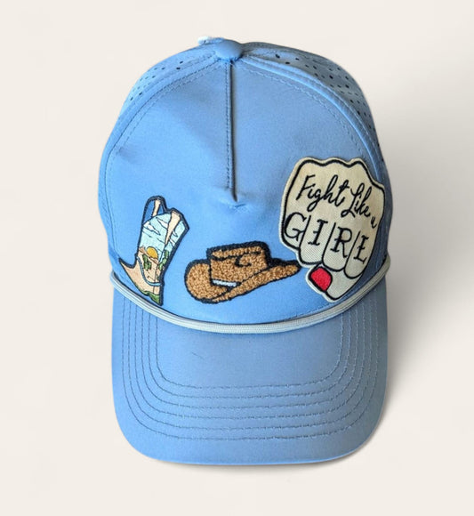 Fight Like A Girl Crisscross Ponytail Hat