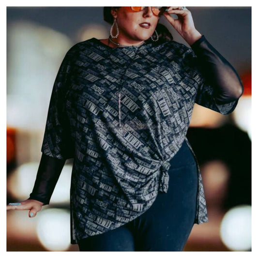 Quote Me Cowboy Mesh Top