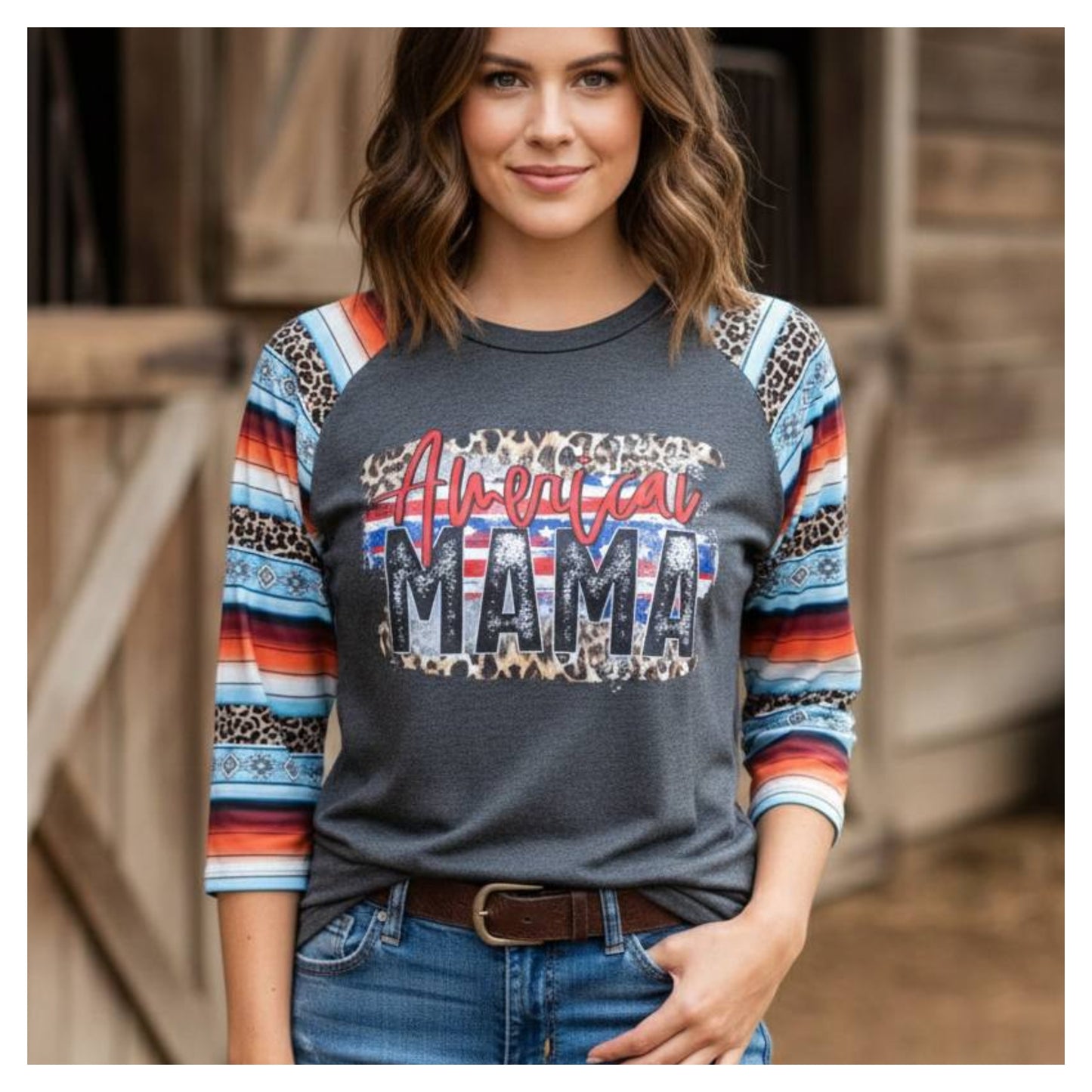 American Mama 3/4 Sleeve Raglan