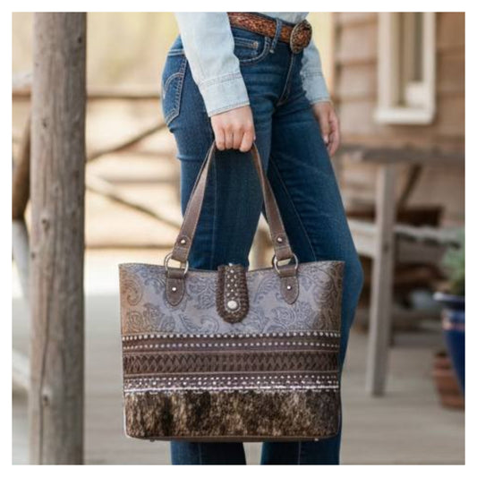 Trinity Ranch Hair On Cowhide Concealed Carry Tote