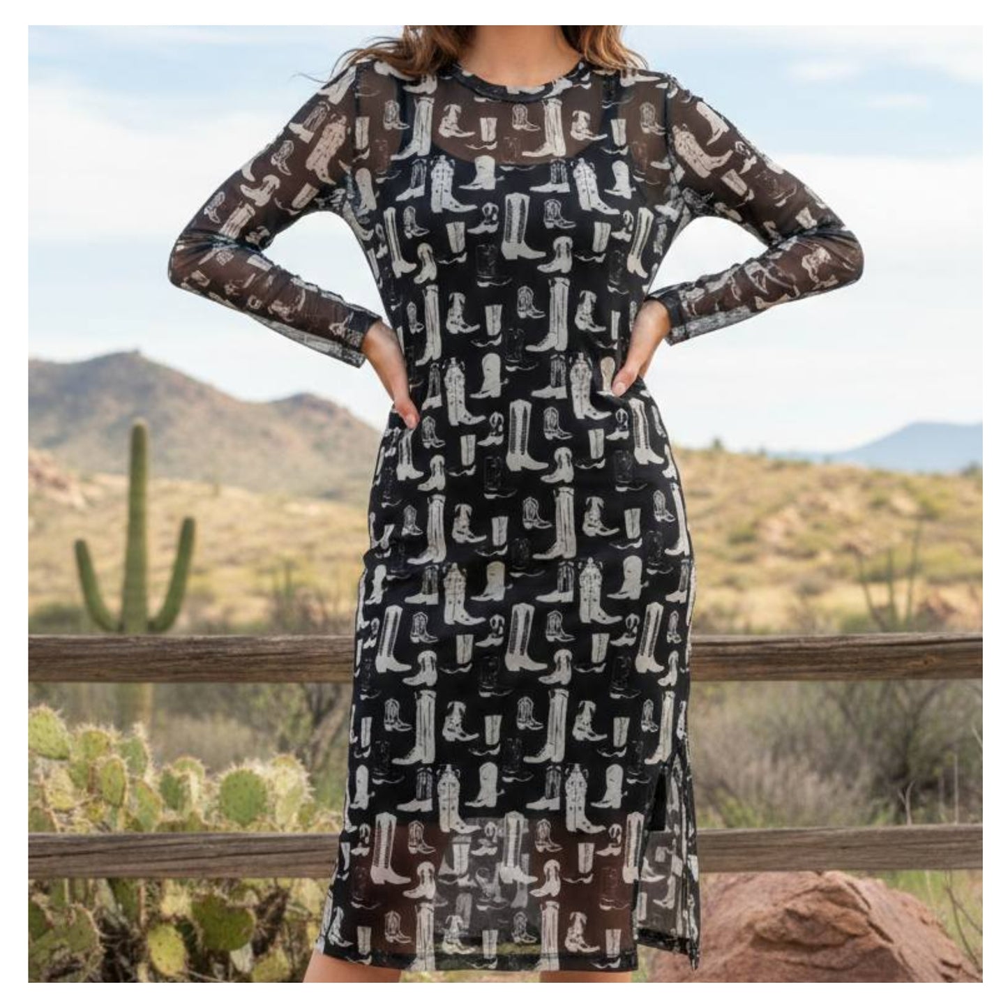 We Be Scootin" Mesh Dress