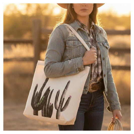 Saguaro Canvas Tote Bag