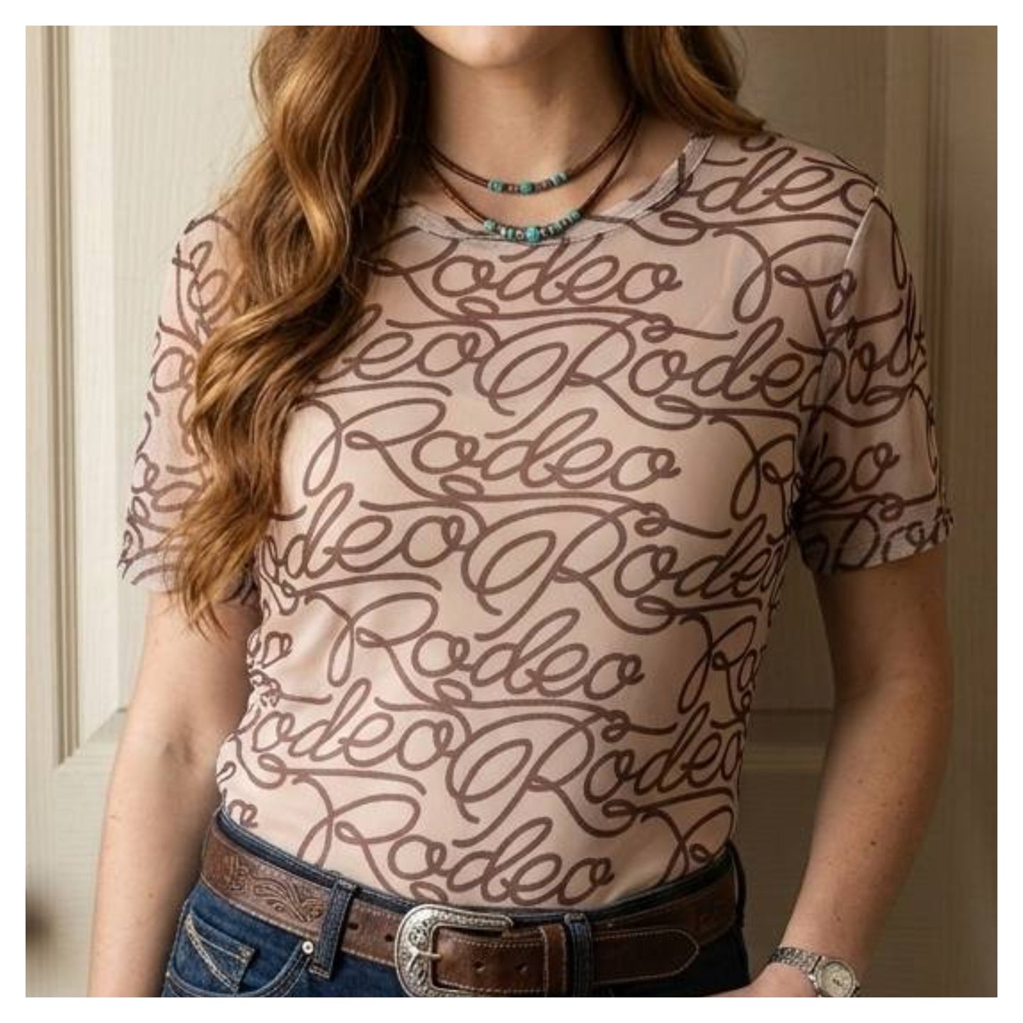 Rodeo Mesh SS Top