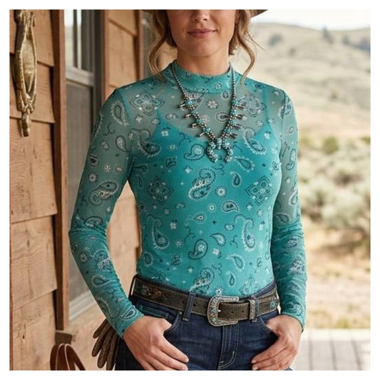 Bandana Babe Mesh Top