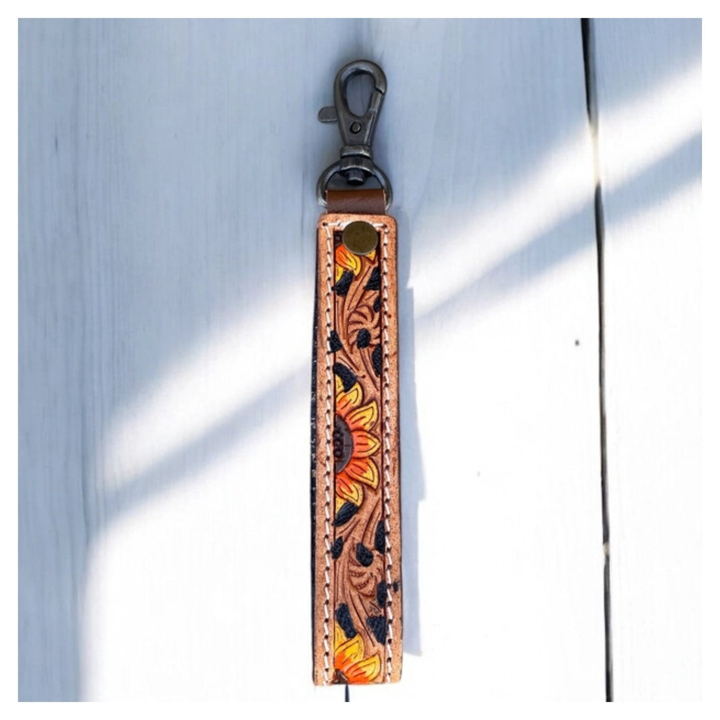 Leather Wristlet Keychain