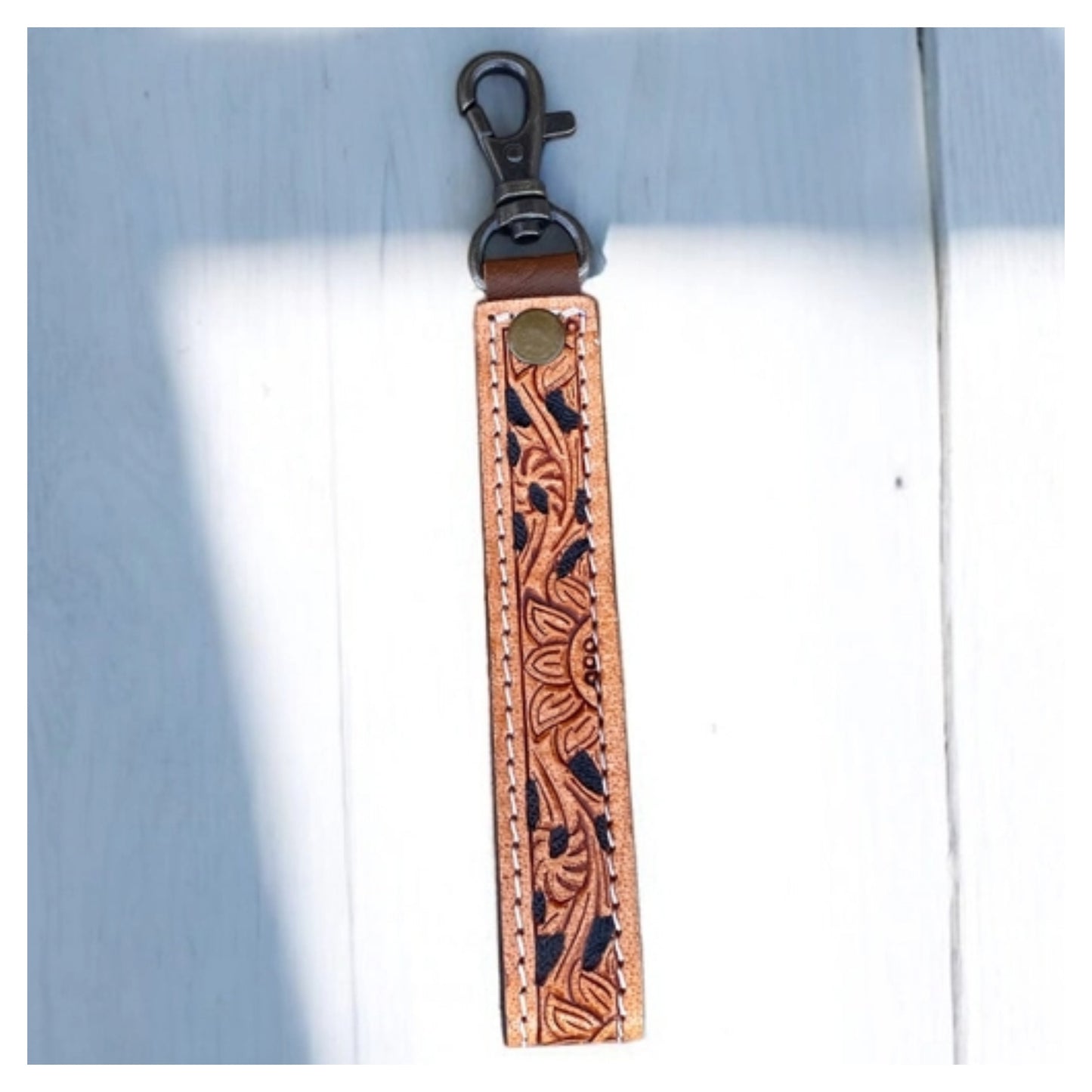 Leather Wristlet Keychain