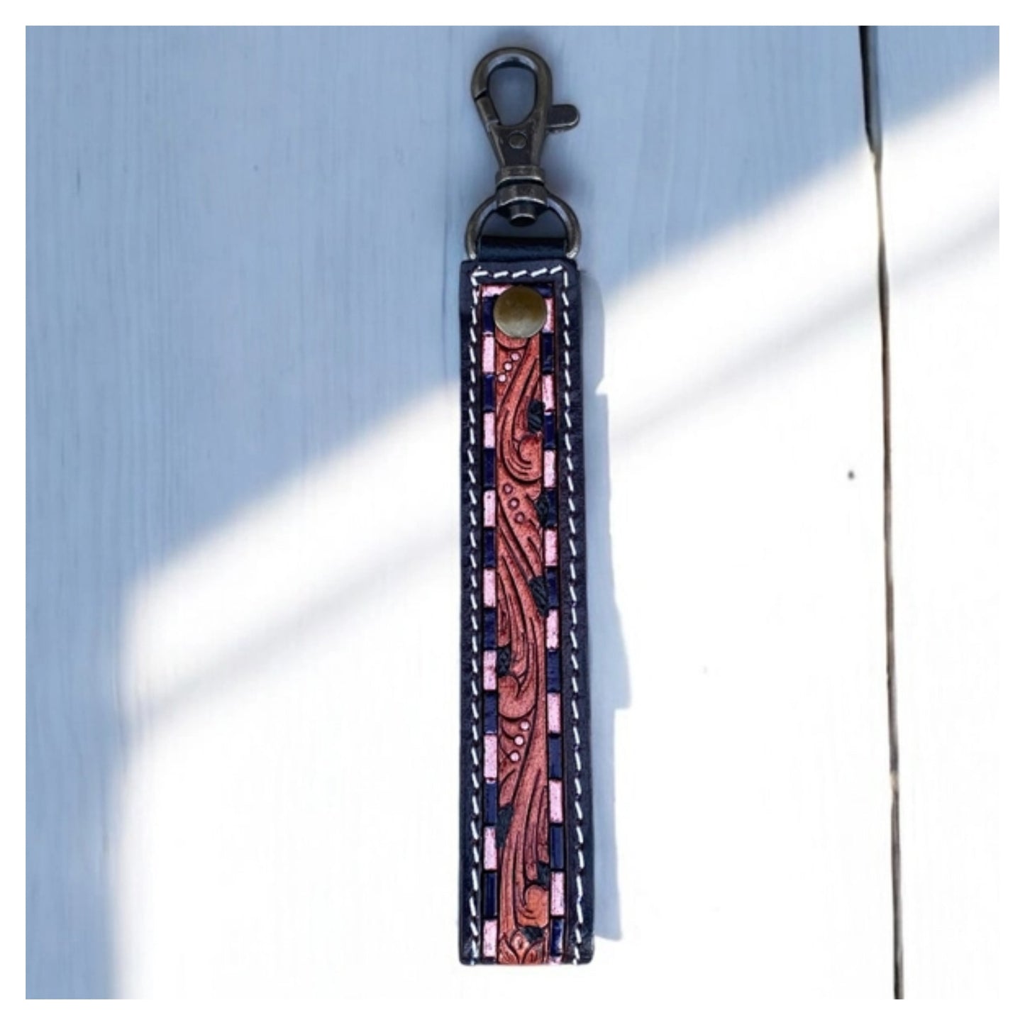 Leather Wristlet Keychain