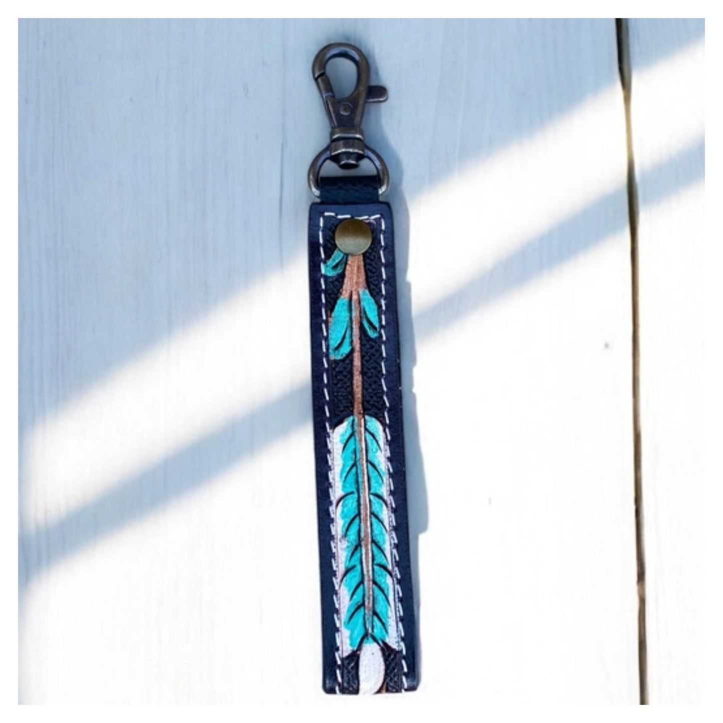 Leather Wristlet Keychain