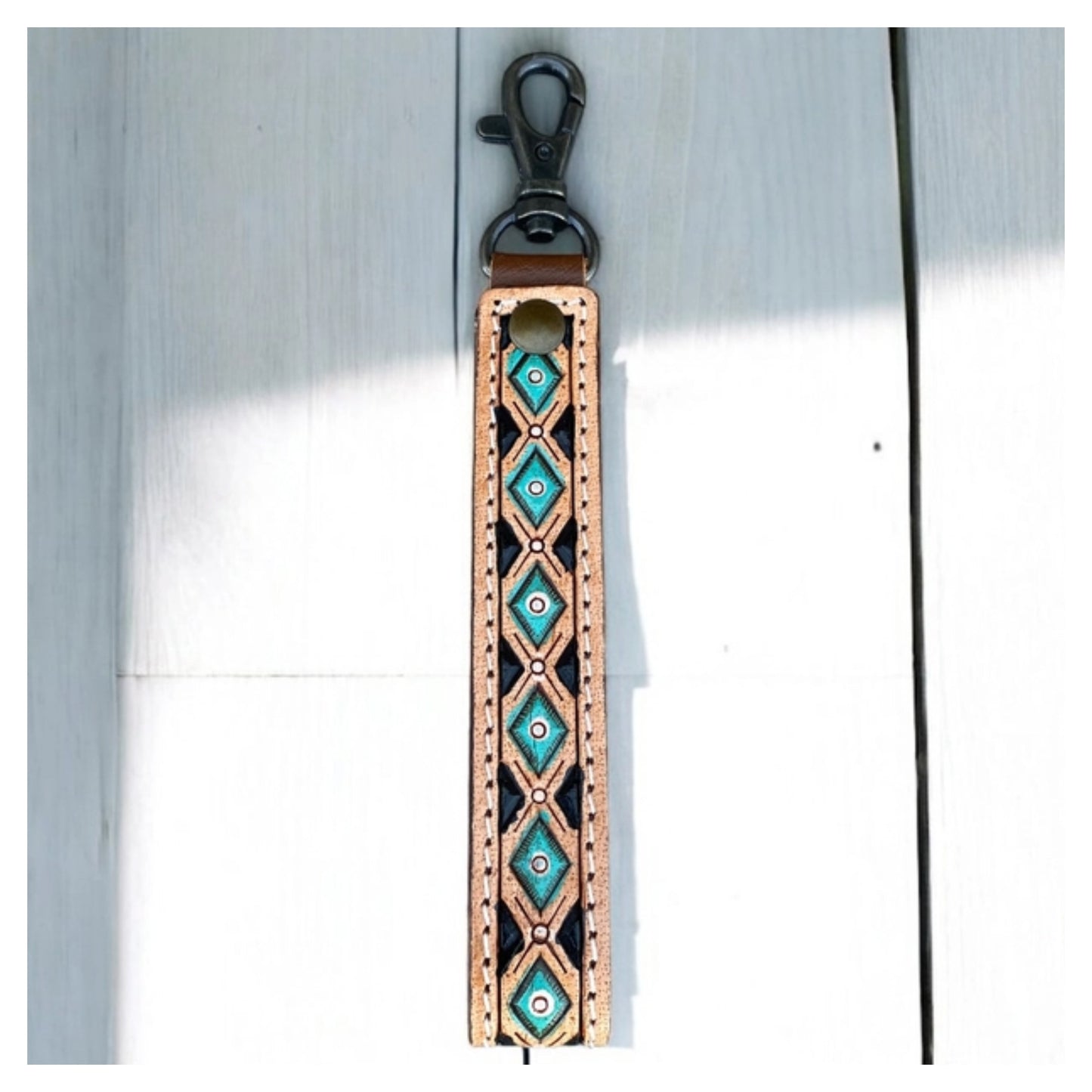 Leather Wristlet Keychain