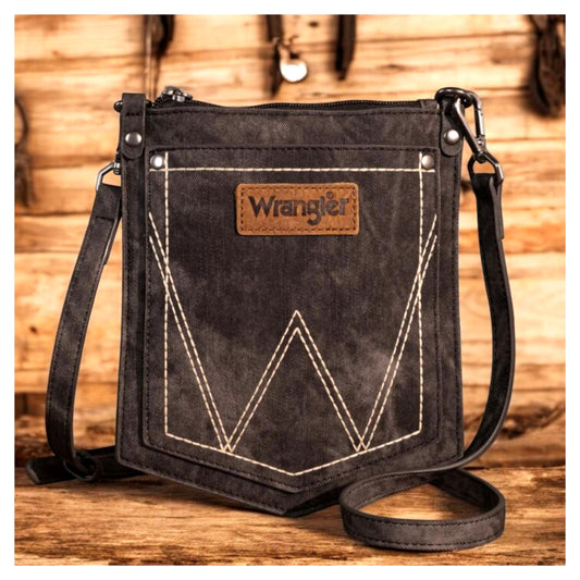 Wrangler "W" Stitch Water Repellent Denim Pocket Crossbody