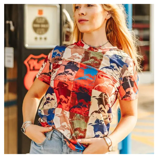 Cowboy Collage Top