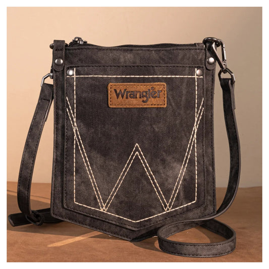 Wrangler "W" Stitch Water Repellent Denim Pocket Crossbody