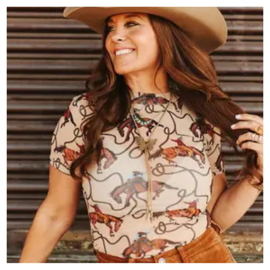 Wild West Mesh Top