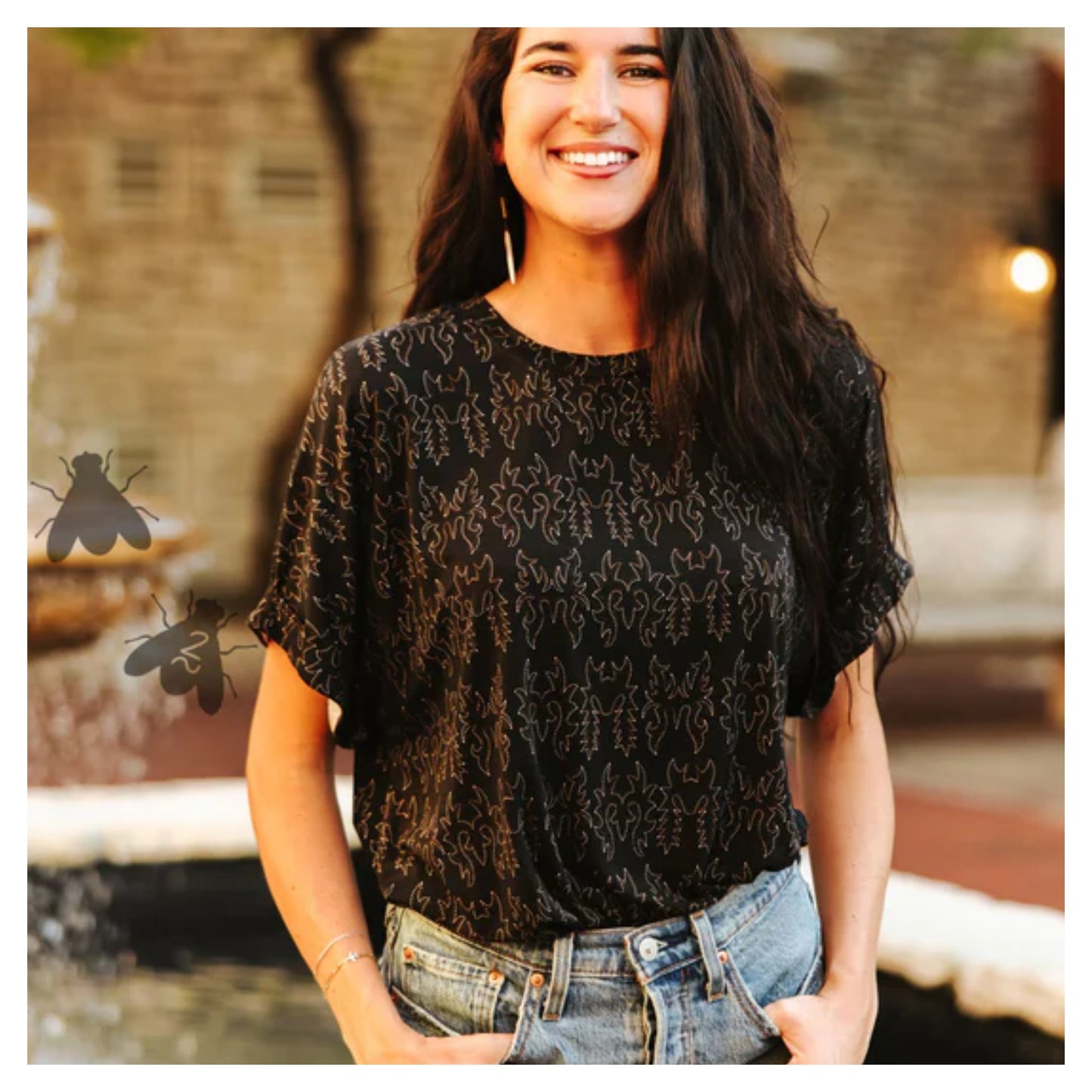Midnight Mesa Bootstitch Top